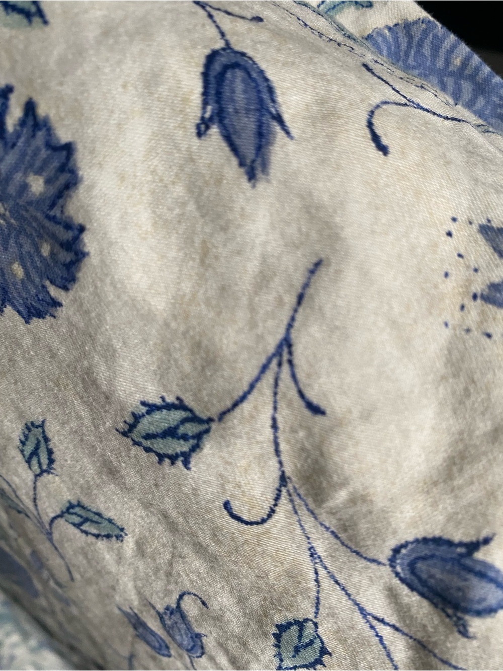 Lauren Ralph Lauren Callen Floral Blue Cream Botanical King 106x88 Duvet Cover - Picture 5 of 16